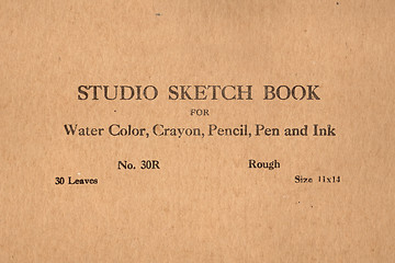 Image showing vintage sketch book