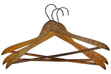 Image showing vintage clothes hangers