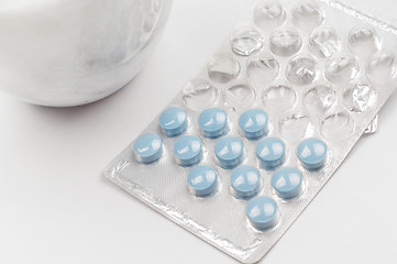 Image showing Blue drugs (tablets)