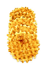 Image showing Waffles circle golden