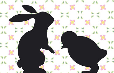 Image showing Bunny and Chick