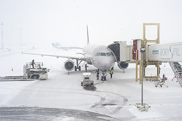 Image showing Airport in snawfall