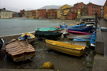 Image showing  house and coastline in sestri levante 