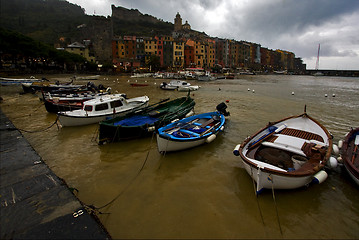 Image showing  boat water house and coastline 