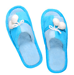 Image showing Domestic blue slippers