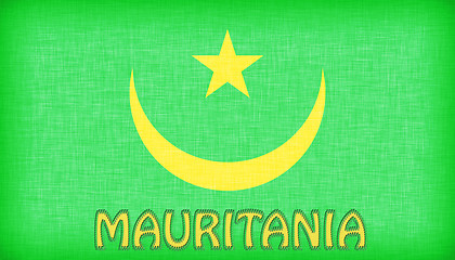 Image showing Linen flag of Mauritania