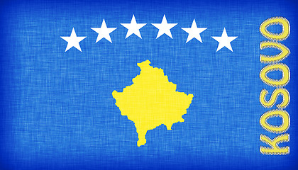 Image showing Linen flag of Kosovo