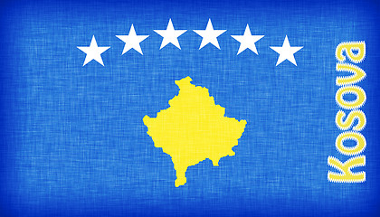 Image showing Linen flag of Kosovo