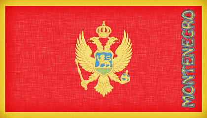 Image showing Linen flag of Montenegro 