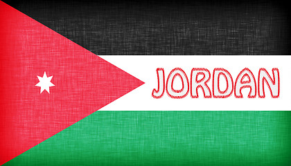 Image showing Linen flag of Jordan