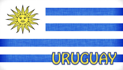 Image showing Linen flag of Uruguay