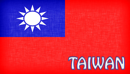 Image showing Linen flag of Taiwan