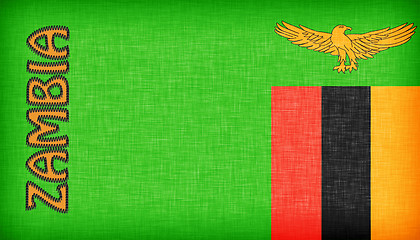 Image showing Linen flag of Zambia