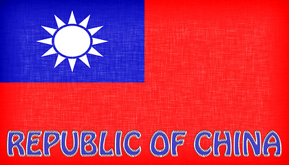 Image showing Linen flag of Taiwan