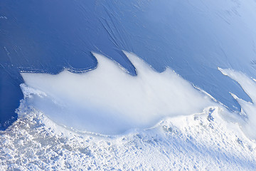 Image showing Frozen river in wintertime