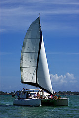 Image showing catamaran tropical lagoon navigable