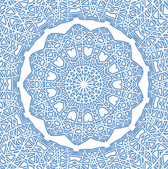 Image showing Abstract blue pattern on white