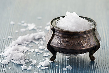 Image showing old silver saltcellar