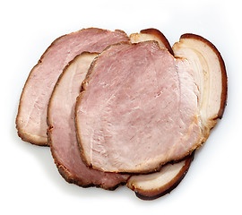 Image showing Smoked meat slices