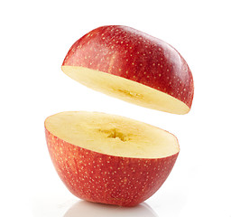 Image showing half apple
