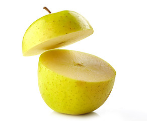 Image showing half apple