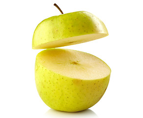 Image showing half apple