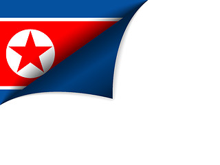 Image showing North Korea Country Flag Turning Page