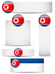 Image showing North Korea Country Set of Banners