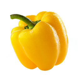 Image showing wet yellow paprika