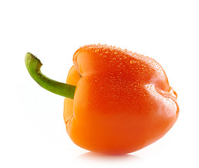 Image showing fresh wet orange paprika