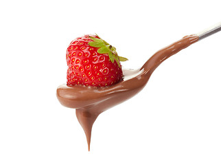 Image showing strawberry and chocolate