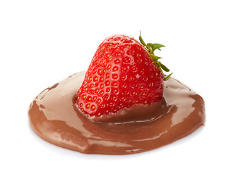 Image showing strawberry and chocolate