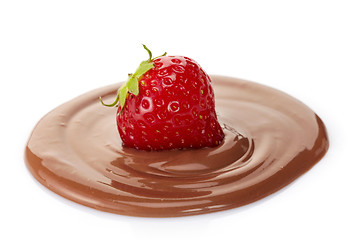 Image showing strawberry and chocolate