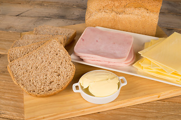 Image showing Sandwich ingredients