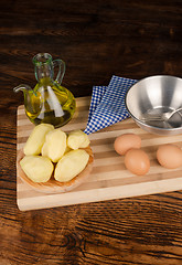 Image showing Cooking Spanish tortilla