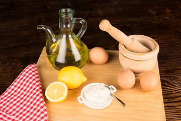 Image showing Prepaing mayonnaise