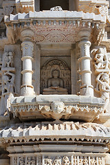 Image showing hinduism ranakpur temple fragment