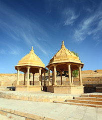 Image showing old jain cenotaph in jaisalmer india