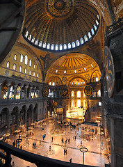 Image showing hagia sofia museum interior in istanbul