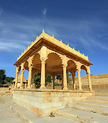 Image showing old jain cenotaph in jaisalmer india