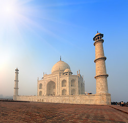 Image showing Taj Mahal - famous mausoleum in India