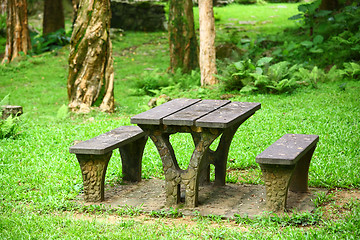 Image showing picnic place in forest