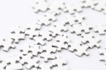 Image showing white jigsaw puzzle