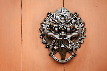 Image showing lion door knob