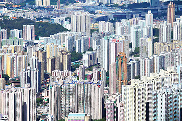 Image showing Hong Kong crowded building