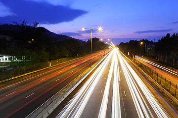 Image showing traffic on highway at night