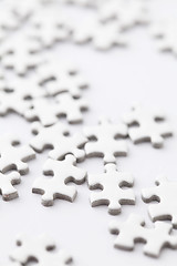 Image showing white jigsaw puzzle