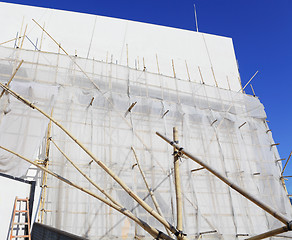 Image showing bamboo scaffolding