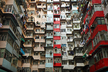 Image showing Old apartments in Hong Kong