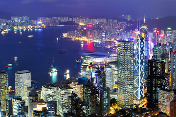 Image showing Hong Kong city night